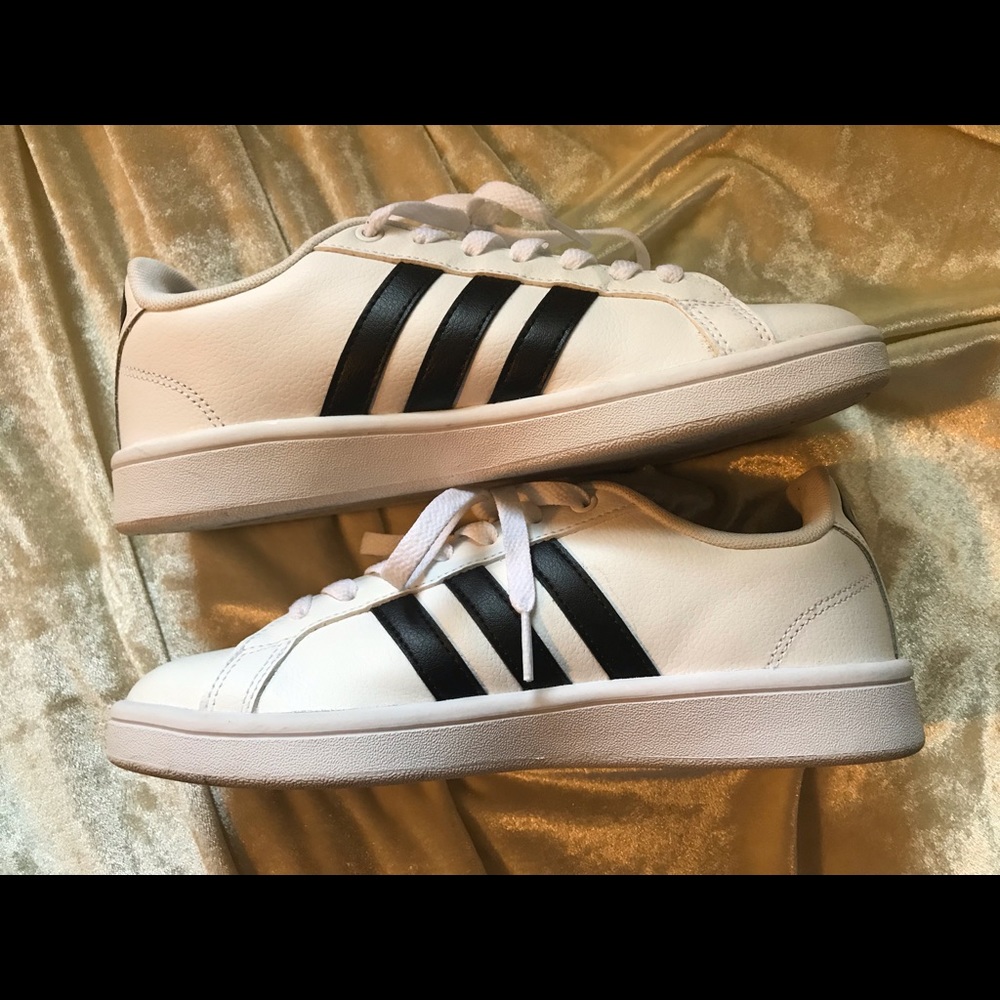 Women’s black and white adidas
